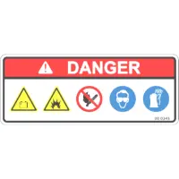 00.0345 Decal, Danger Battery