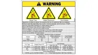 00.0347 Decal, 4500 Slope Warning
