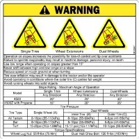 00.0347 Decal, 4500 Slope Warning