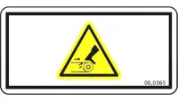 00.0365 Decal, Warning Moving Parts