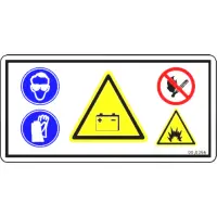 00.0366 Decal, Warning Battery