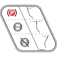 00.0372 Decal, Selector Lever Blk/Red
