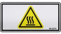 00.0374 Decal, Hot Surface