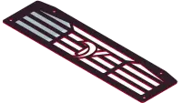 KN-1191 Plate, Front Grill "V", Short