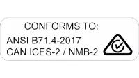 00.0404 Decal, ANSI Compliance