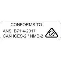 00.0404 Decal, ANSI Compliance