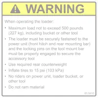 00.0410 Decal, Warning Loader