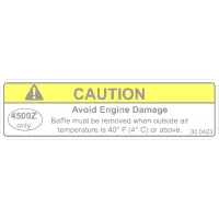 00.0423 Decal, Caution 4500Z
