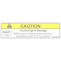 00.0424 Decal, Caution 3400Y