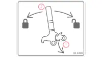 00.0439 Decal, Front Hitch Lock