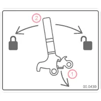 00.0439 Decal, Front Hitch Lock