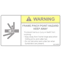 00.0493 Decal, Frame Pinch Point