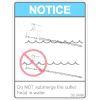 00.0496 Decal, Do Not Submerge