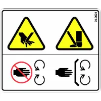 00.0624 Decal, Cutting Hazard Hands and Feet