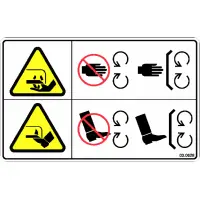 00.0628 Decal, Cutting Hazard Mower Blade