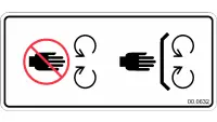 00.0632 Decal, Moving Parts Hazard