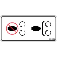 00.0632 Decal, Moving Parts Hazard