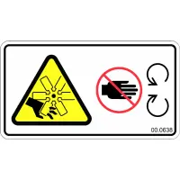 00.0638 Decal, Fan Blade Hazard