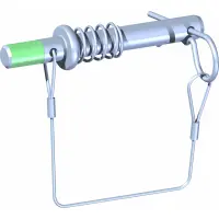 03.0037 Pin, Knurled W/ Spring & Lanyard